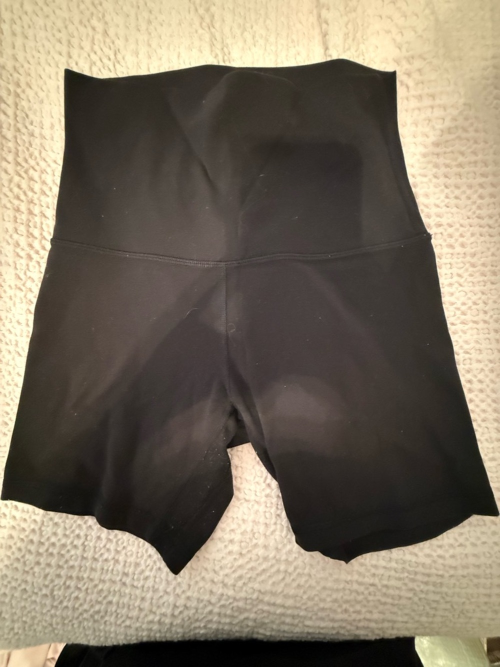 High-Waist Black lululemon biker shorts